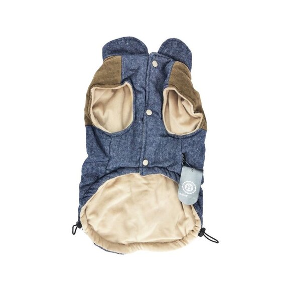 Dobaz Dog Coat XL (~14" See Desc) Denim Jean Jacket Fleece Lining New - Picture 4 of 4